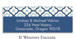 Whitney English Address Labels - Lattice Blue Navy (Holiday) (615131)